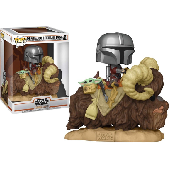 Funko POP! Star Wars The Mandalorian & The Child On Bantha Deluxe Vinyl Figure # - Picture 1 of 4